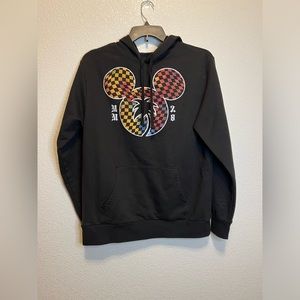 Disney x Neff Men Sweater Large Black Mickey Head Palm Hoodie Pullover